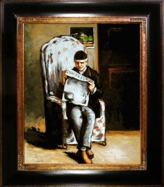 Artists Father Reading Pre-Framed