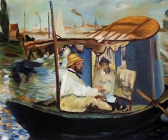 Closeout Deals: Claude Monet Working on his Boat in Argenteuil