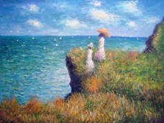 Monet Paintings: Cliff Walk at Pourville