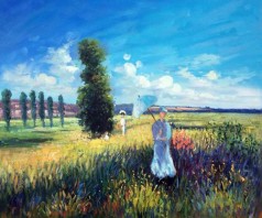 Monet Paintings: La Promenade (Argenteuil)