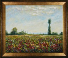 Monet Paintings: The Fields of Poppies Pre-Framed