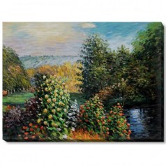 Monet Paintings: Corner of the Garden at Montgeron Gallery Wrap