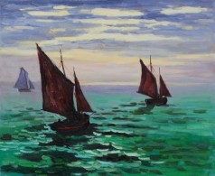 Monet Paintings: Boats Leaving the Harbor