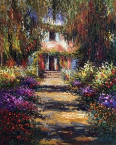 Monet Paintings: Garden Path at Giverny