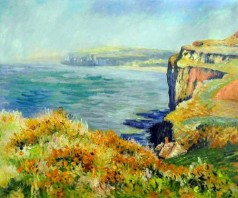 Monet Paintings: Cliff at Grainval