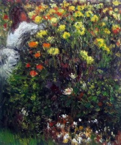 Monet Paintings: Girls in the Garden (detail)