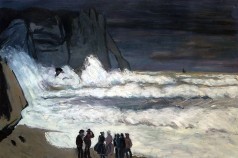 Monet Paintings: Rough Sea at Etretat