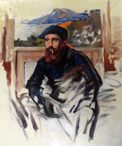 Monet Paintings: Self Portrait in his Atelier (unfinished image)