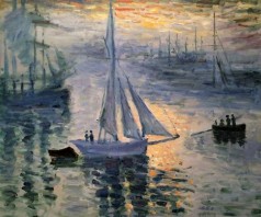 Monet Paintings: Sunrise, The Sea