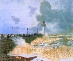 Monet Paintings: The Jetty at Le Havre