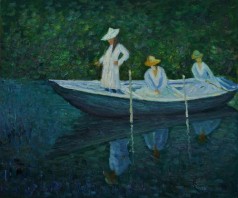 Monet Paintings: The Boat at Giverny