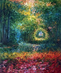 Monet Paintings: The Undergrowth in the Forest of Saint-Germain, 1882