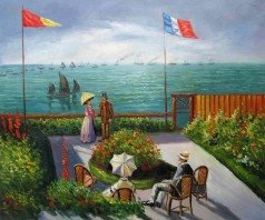 Monet Paintings: The Terrace at St. Adresse