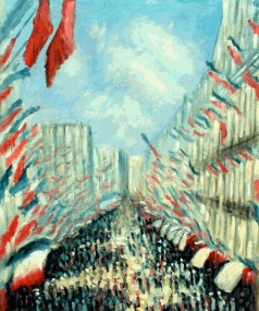 Monet Paintings: La Rue Montorgueil, Paris, Festival of June 30, 1878