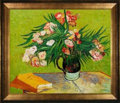 Majolica Jar with Branches of Oleander, 1888 Oil Painting Pre-Framed