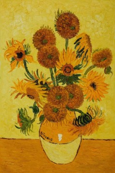 Mothers Day Art: Vase with Fifteen Sunflowers