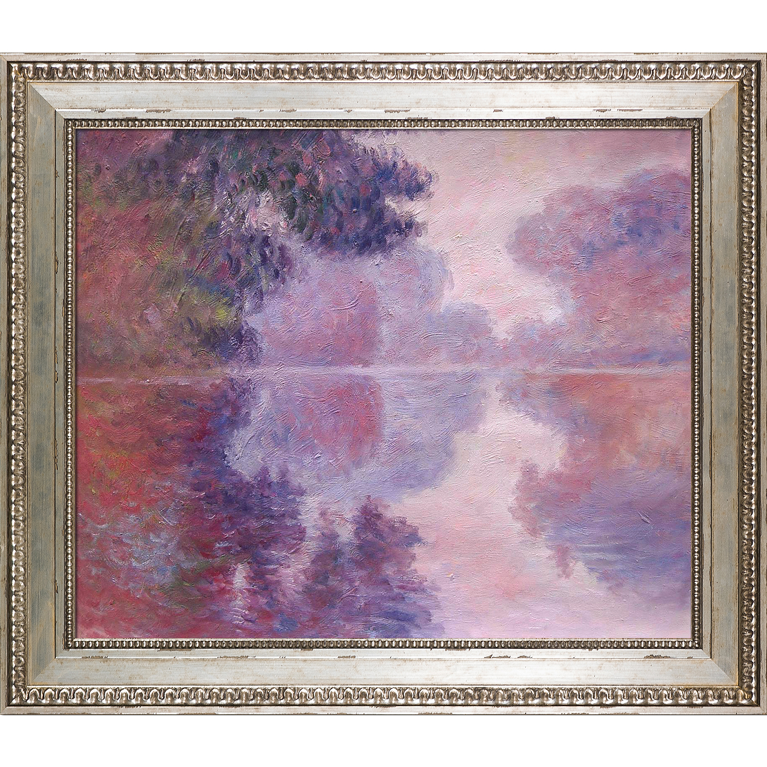 Claude Monet - Misty Morning on the Seine (pink)