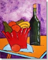 Still Life with Wine Bottle and Fruit