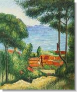 Cezanne Paintings: View Through Trees, L'Estaque