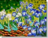 Irises Trivet/Wall Accent Tile (felt back)