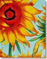 Sunflowers (detail) Trivet/Wall Accent Tile (felt back)