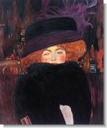 Mother's Day Art: Lady with Hat and Feather Boa