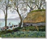 A cottage with thatched roof in Douarnenez