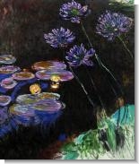 Monet Paintings: Water Lilies and Agapanthus