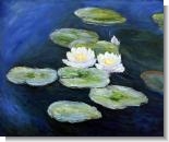 Monet Paintings: Water Lilies; Evening
