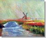 Monet Paintings: Tulip Field in Holland