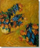 Monet Paintings: Red Azaleas in a Pot