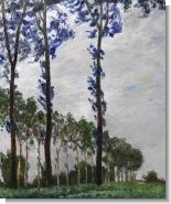 Monet Paintings: Wind Effect, Poplars Series, 1891