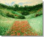 Monet Paintings: Poppy Field in a Valley Near Giverny