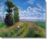 Monet Paintings: Field with Poplars