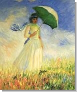 Monet Paintings: Woman with a Parasol (Facing Right)