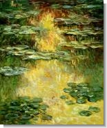 Monet Paintings: Water Lilies (Yellow Hue)