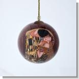 The Kiss Hand Painted Glass Ornament