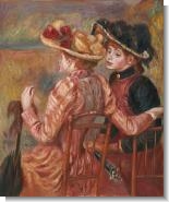 Renoir Paintings: Two Seated Young Girls