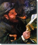 Renoir Paintings: Claude Monet Reading,1872