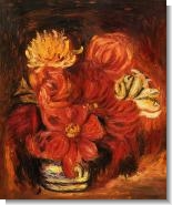 Renoir Paintings: Dahlias, 1890
