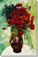 Van Gogh Paintings: Vase with Daisies and Poppies