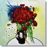 Van Gogh Paintings: Vase with Daisies and Poppies