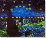 Van Gogh Paintings: Starry Rhone Collage