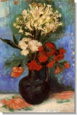 Van Gogh Paintings: Vase with Carnations and other flowers
