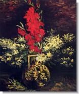 Van Gogh Paintings: Vase with Gladioli and Carnations