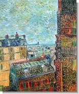 Van Gogh Paintings: View of Paris from Vincent's Room in the Rue Lepic, 1887
