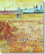 Wheat Field with View of Arles, June 1888