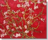 Van Gogh Paintings: Branches of an Almond Tree in Blossom, Ruby Red (Luxury Line)